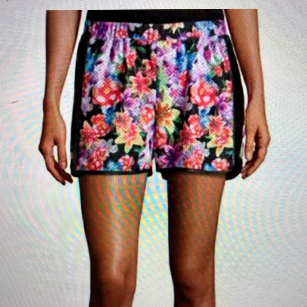 Romeo & Juliet Couture Floral Perforated Shorts